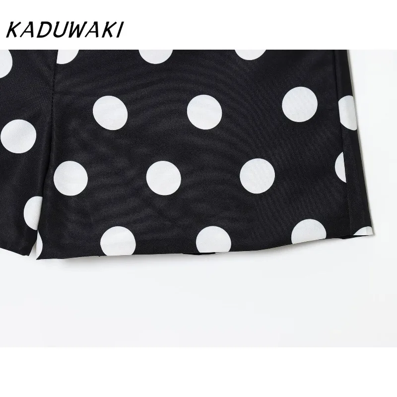 KADUWAKI Summer Women's Shorts Polka Dot High-Waisted Casual Minimalist Casual High Street Women's Short Yoga Kawaii Sexy Girl