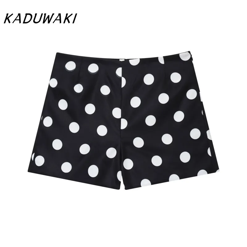 KADUWAKI Summer Women's Shorts Polka Dot High-Waisted Casual Minimalist Casual High Street Women's Short Yoga Kawaii Sexy Girl