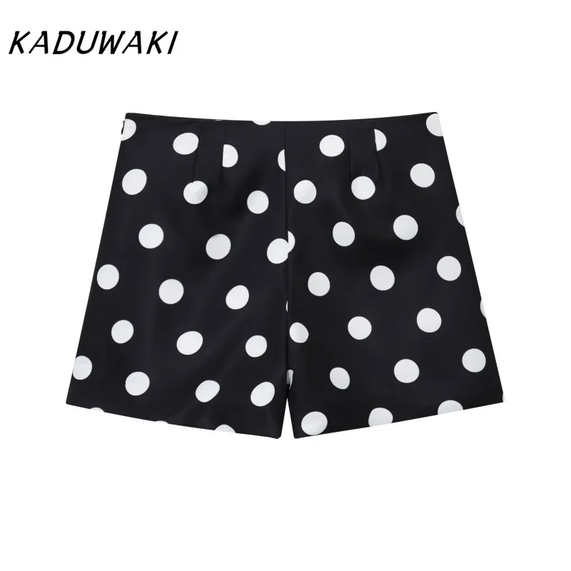KADUWAKI Summer Women's Shorts Polka Dot High-Waisted Casual Minimalist Casual High Street Women's Short Yoga Kawaii Sexy Girl