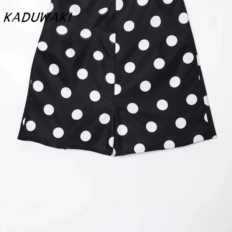KADUWAKI Summer Women's Shorts Polka Dot High-Waisted Casual Minimalist Casual High Street Women's Short Yoga Kawaii Sexy Girl
