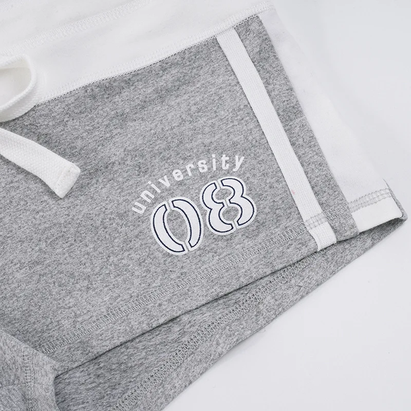 Women's Street Style Color Matching Letter Printing Shorts Casual Sports Drawstring Waist Navel Shorts