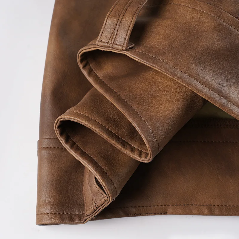Street Style Spice Girls Fashion New Sexy Brown Pu Leather Super Shorts Women Low Waist Tight Hip Wrap Hot Pants