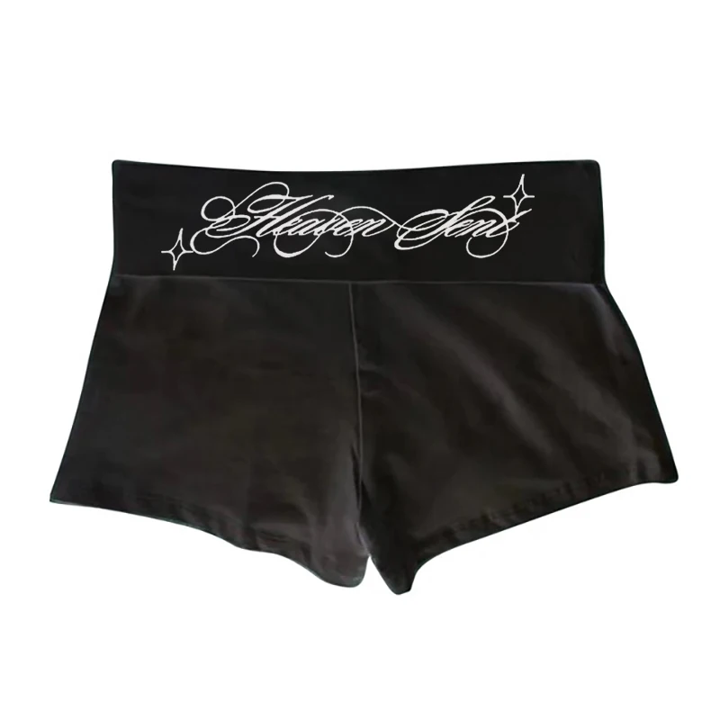 Y2K Women's Shorts Casual Printed Retro Harajuku High Street Style Punk Fashion Hot Girl Rock American Aesthetics Emotional Girl