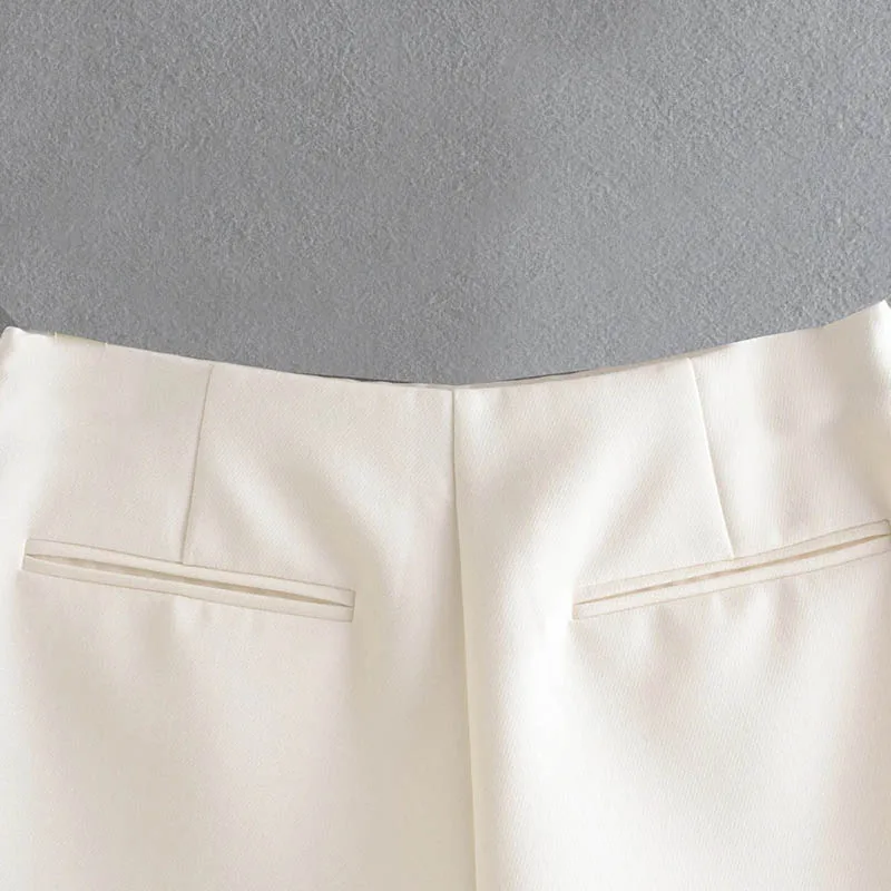 New Women Fashion Candy Color Asymmetrical Shorts Skirts Lady Zipper Fly Pockets Hot Shorts Chic Pantalone