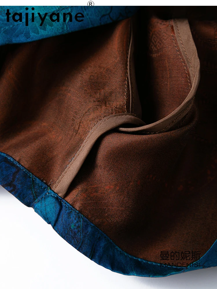 TAJIYANE 100% Natural Mulberry Silk Shorts Woman Summer Baggy Short Fashion Casual blue Short Pants Women Clothing 2025 шорты