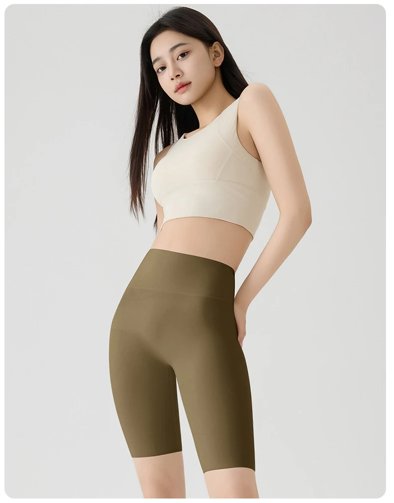 BIVIGAOS Summer Thin Seamless Sharkskin Cycling Shorts Women Tight Elastic Sport Fitness Running Biker Shorts Slim Sexy Shorts