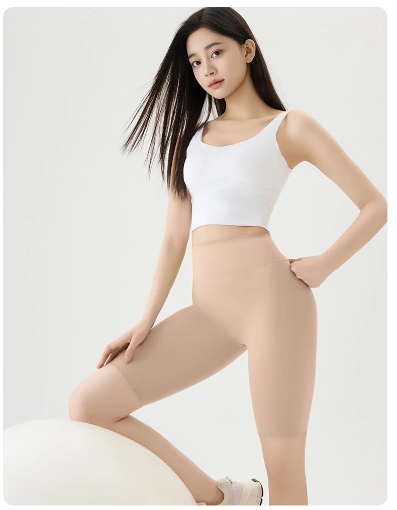 BIVIGAOS Summer Thin Seamless Sharkskin Cycling Shorts Women Tight Elastic Sport Fitness Running Biker Shorts Slim Sexy Shorts