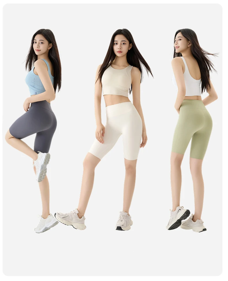 BIVIGAOS Summer Thin Seamless Sharkskin Cycling Shorts Women Tight Elastic Sport Fitness Running Biker Shorts Slim Sexy Shorts