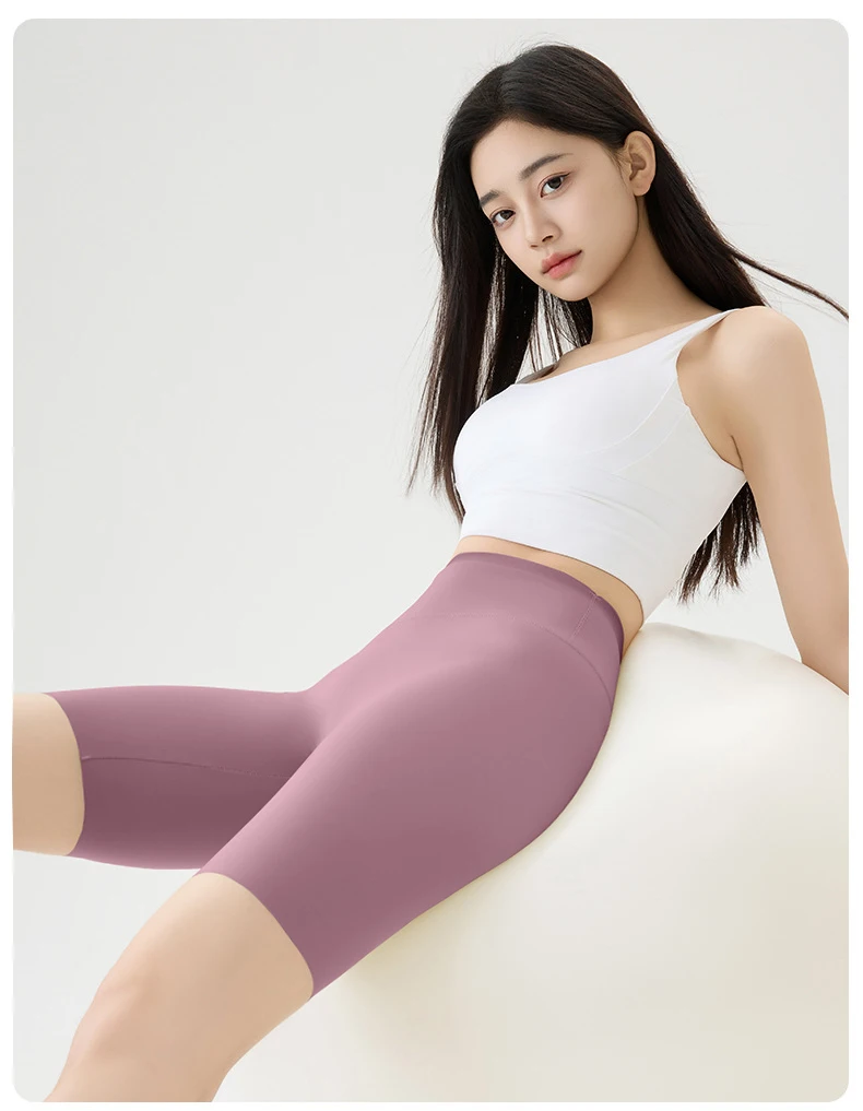BIVIGAOS Summer Thin Seamless Sharkskin Cycling Shorts Women Tight Elastic Sport Fitness Running Biker Shorts Slim Sexy Shorts