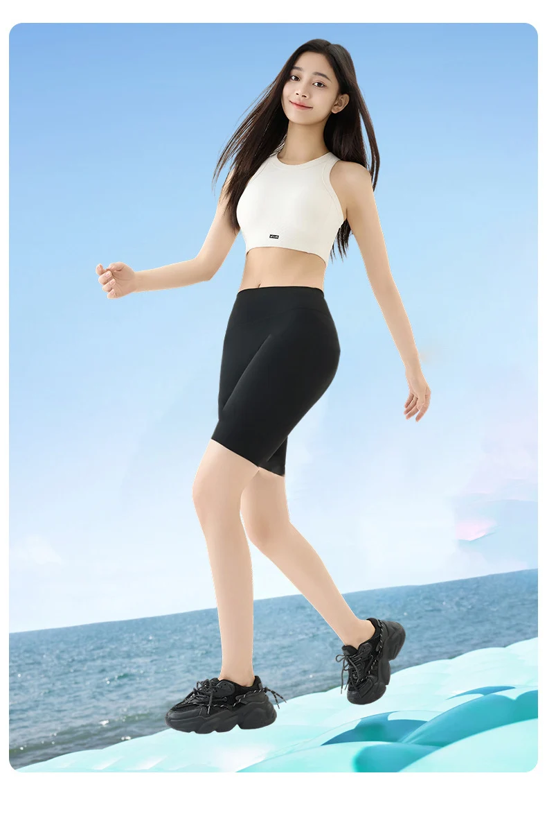 BIVIGAOS Summer Thin Seamless Sharkskin Cycling Shorts Women Tight Elastic Sport Fitness Running Biker Shorts Slim Sexy Shorts