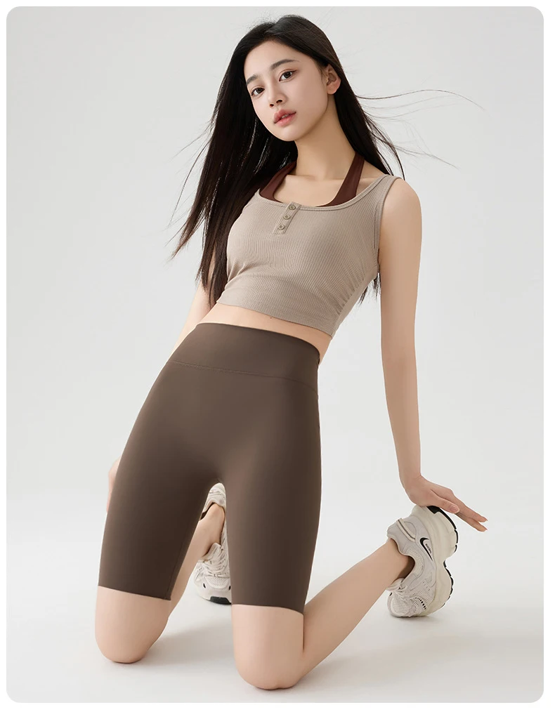 BIVIGAOS Summer Thin Seamless Sharkskin Cycling Shorts Women Tight Elastic Sport Fitness Running Biker Shorts Slim Sexy Shorts