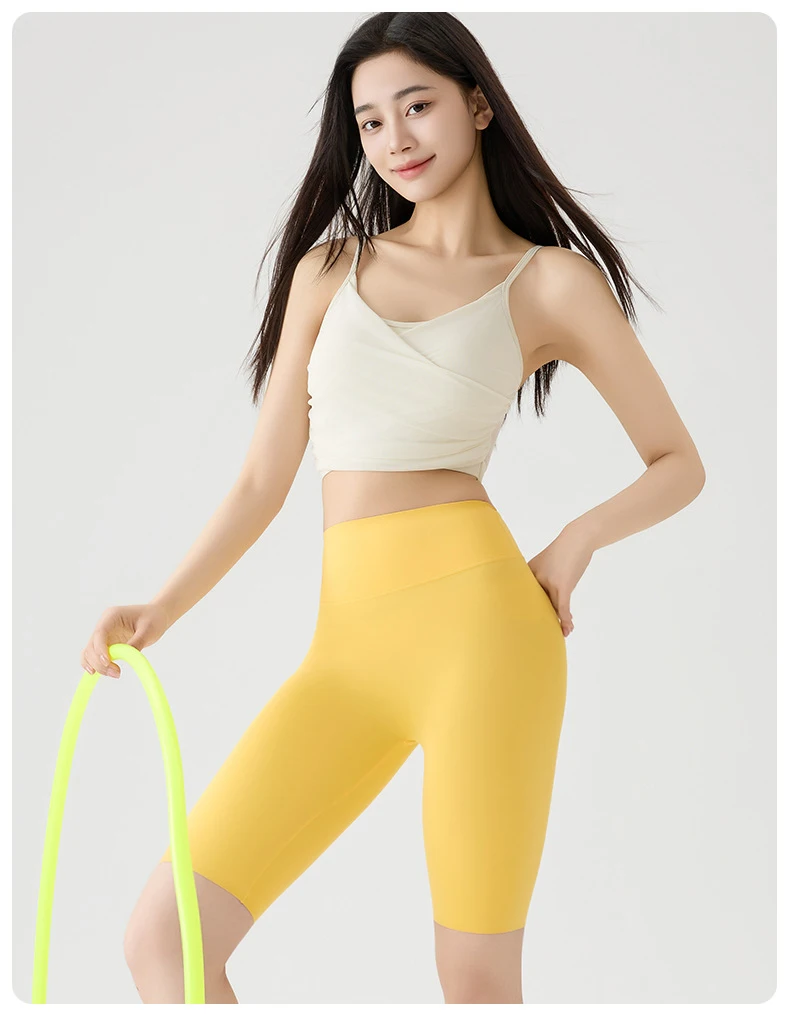 BIVIGAOS Summer Thin Seamless Sharkskin Cycling Shorts Women Tight Elastic Sport Fitness Running Biker Shorts Slim Sexy Shorts