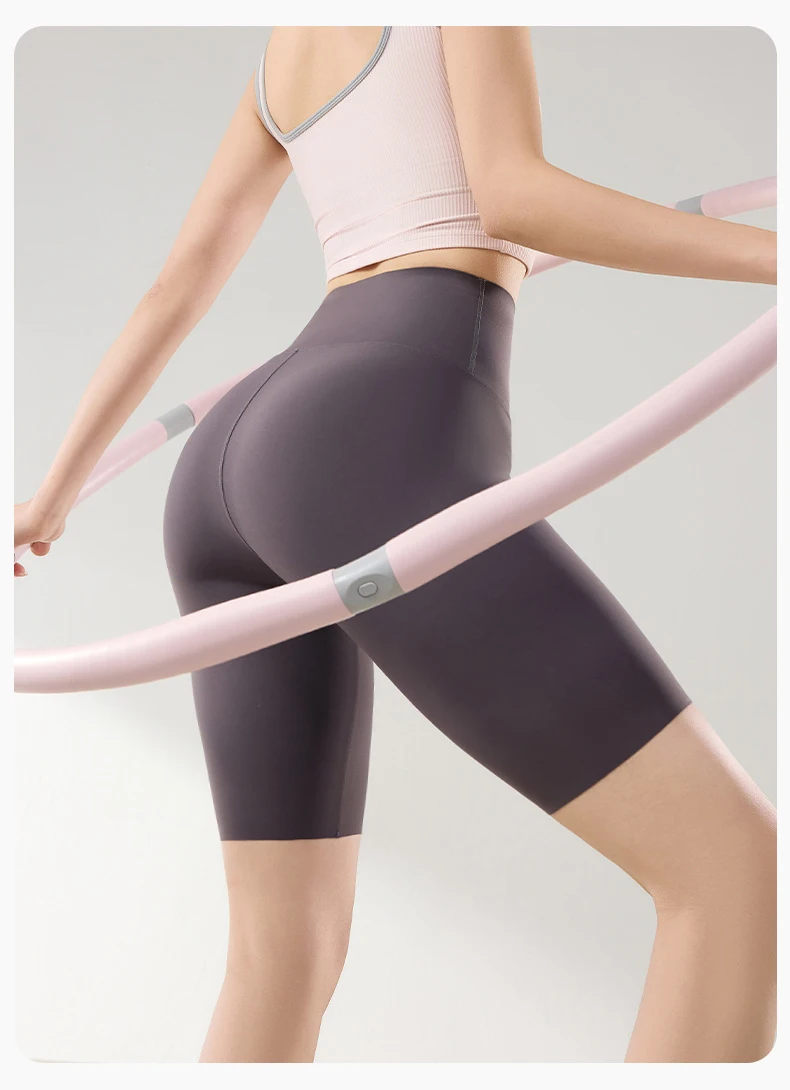 BIVIGAOS Summer Thin Seamless High Waist Sharkskin Bicycle Shorts Women Knee Length Tight Biker Shorts Sport Short Leggings