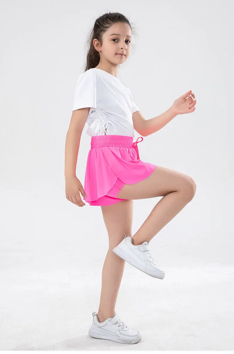 Women Shorts Children High Waist Skirts Breathable Shorts Child Summer Security Shortpants Sportswear Pocket Skirts for Girls