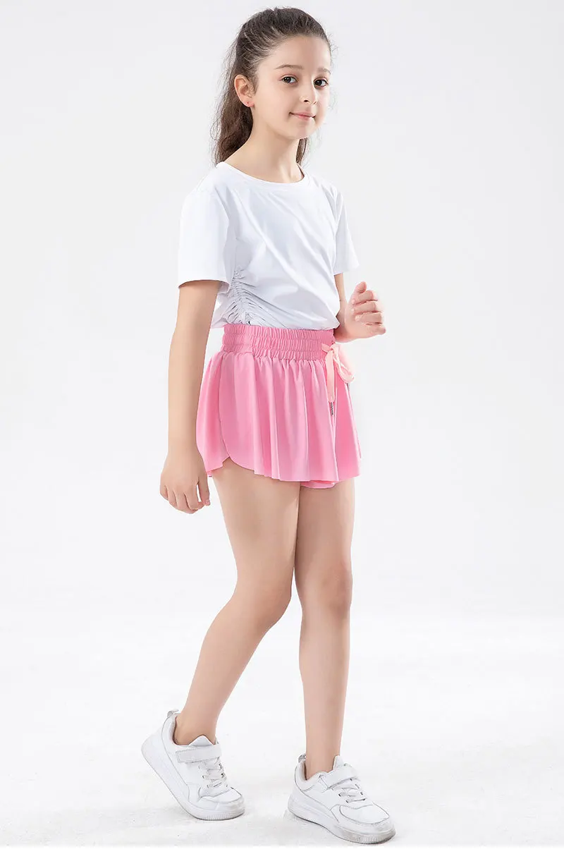 Women Shorts Children High Waist Skirts Breathable Shorts Child Summer Security Shortpants Sportswear Pocket Skirts for Girls