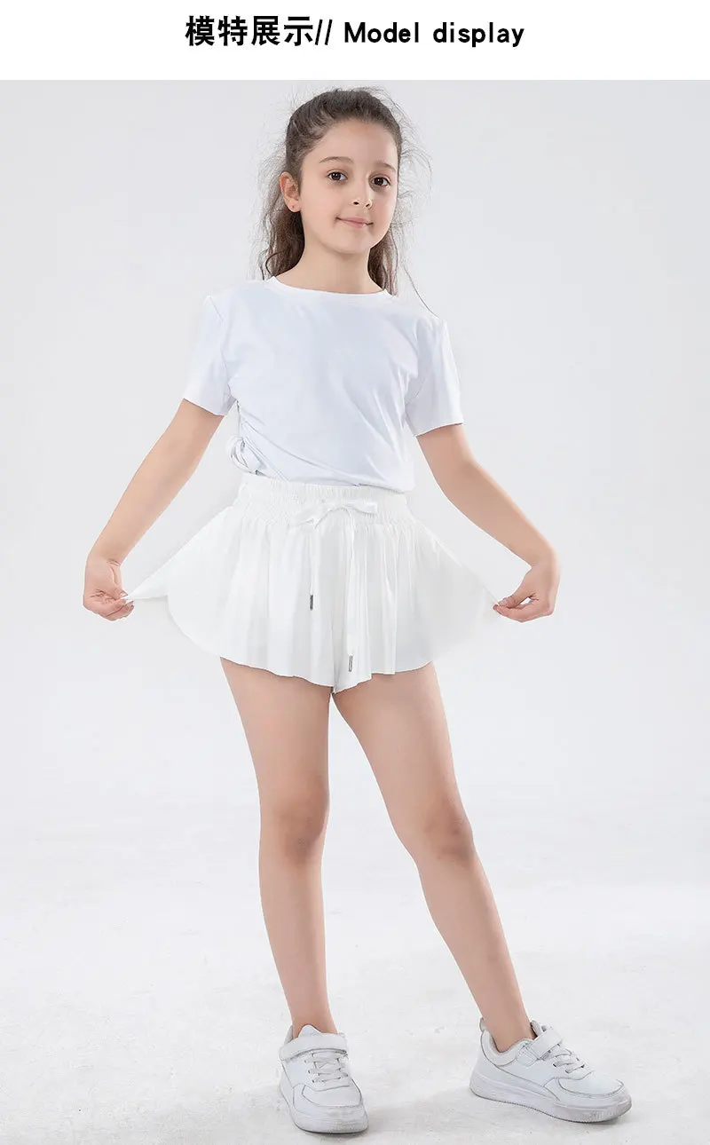 Women Shorts Children High Waist Skirts Breathable Shorts Child Summer Security Shortpants Sportswear Pocket Skirts for Girls