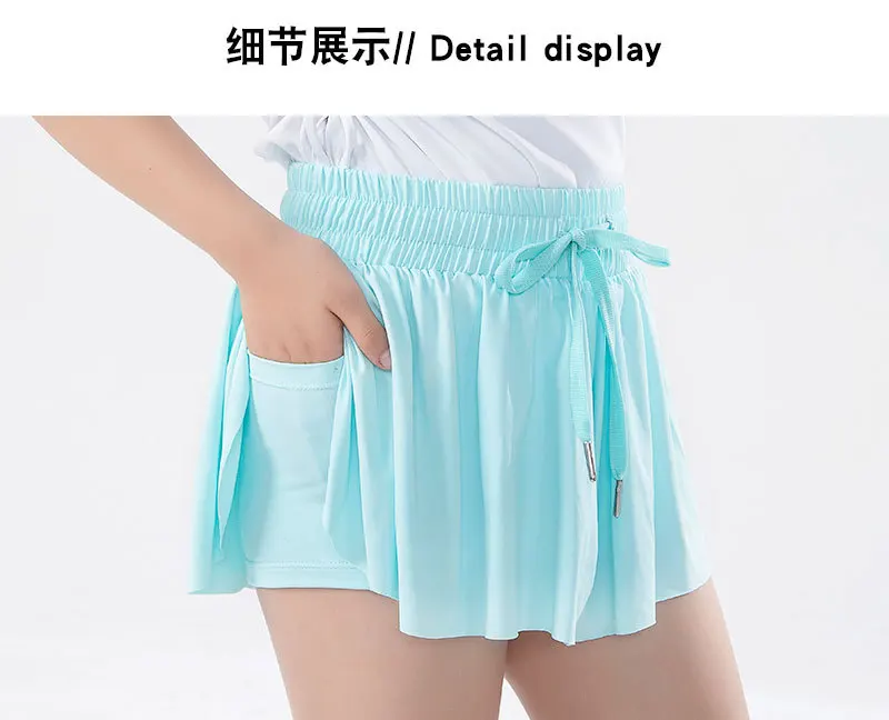 Women Shorts Children High Waist Skirts Breathable Shorts Child Summer Security Shortpants Sportswear Pocket Skirts for Girls