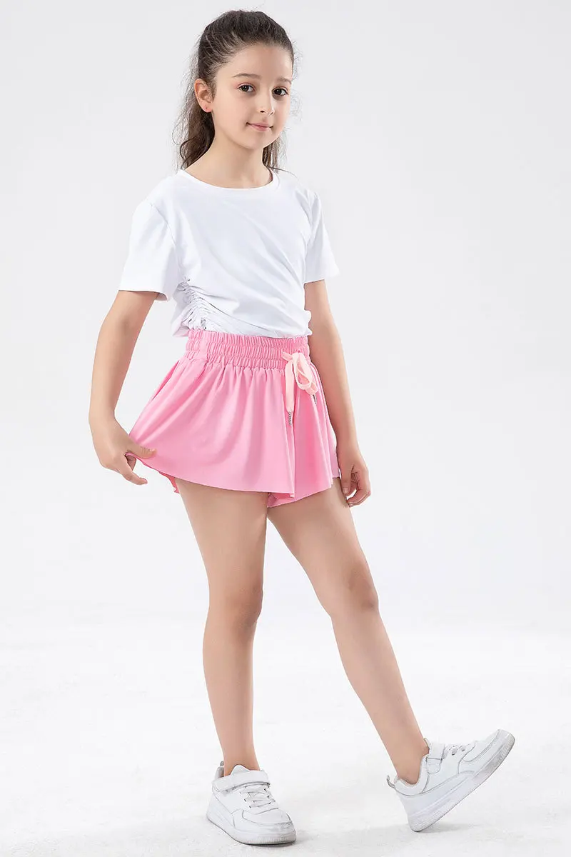 Women Shorts Children High Waist Skirts Breathable Shorts Child Summer Security Shortpants Sportswear Pocket Skirts for Girls