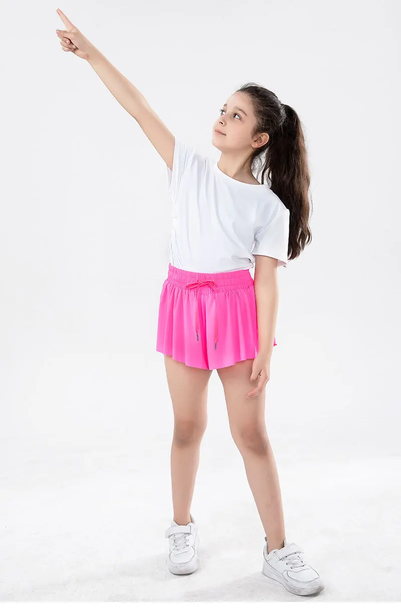 Women Shorts Children High Waist Skirts Breathable Shorts Child Summer Security Shortpants Sportswear Pocket Skirts for Girls