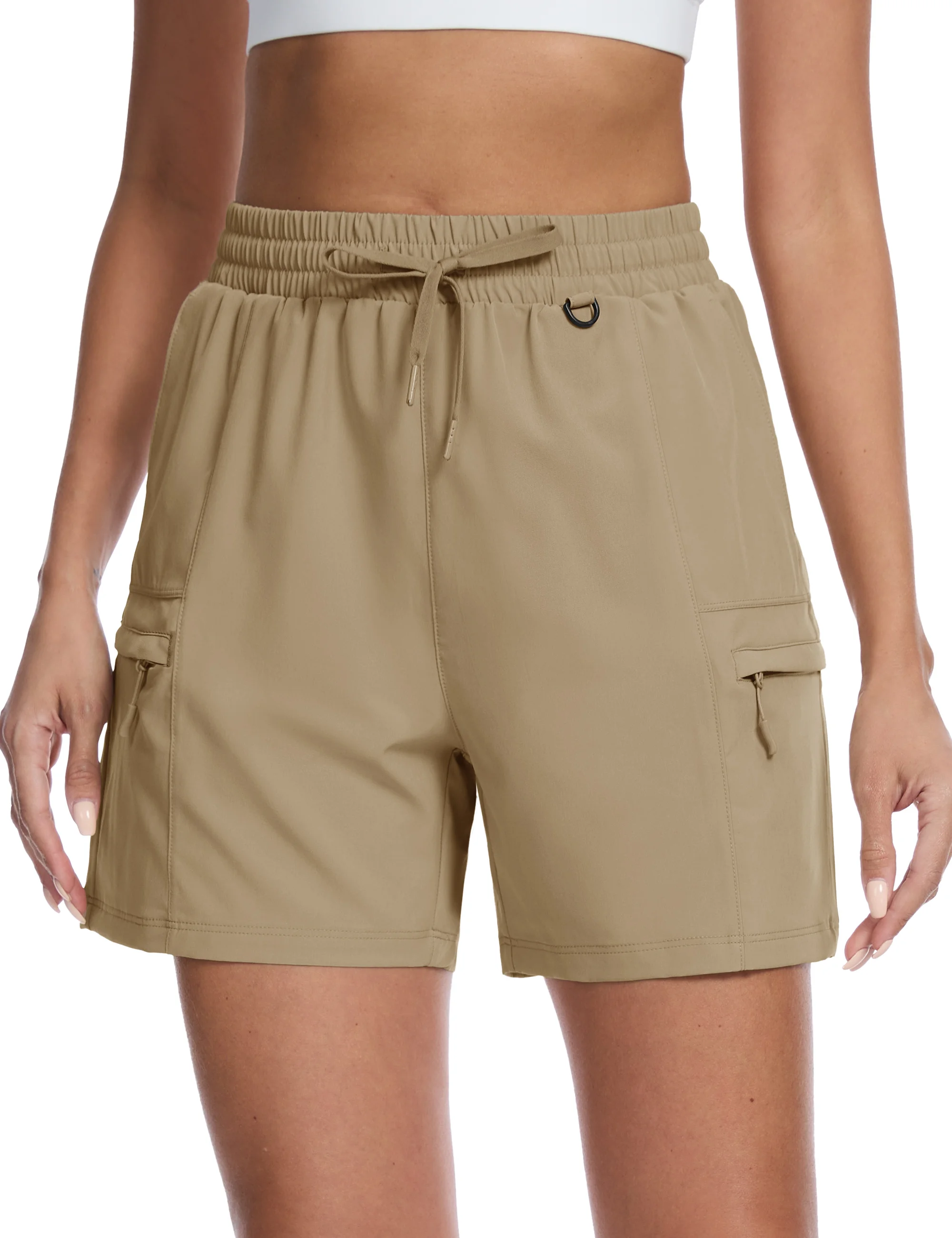 TACVASEN Women's 5" Hiking Cargo Shorts UPF 50+ Lightweight Quick Dry Summer Golf Athletic Casual Work Shorts 4 Pockets Outdoor