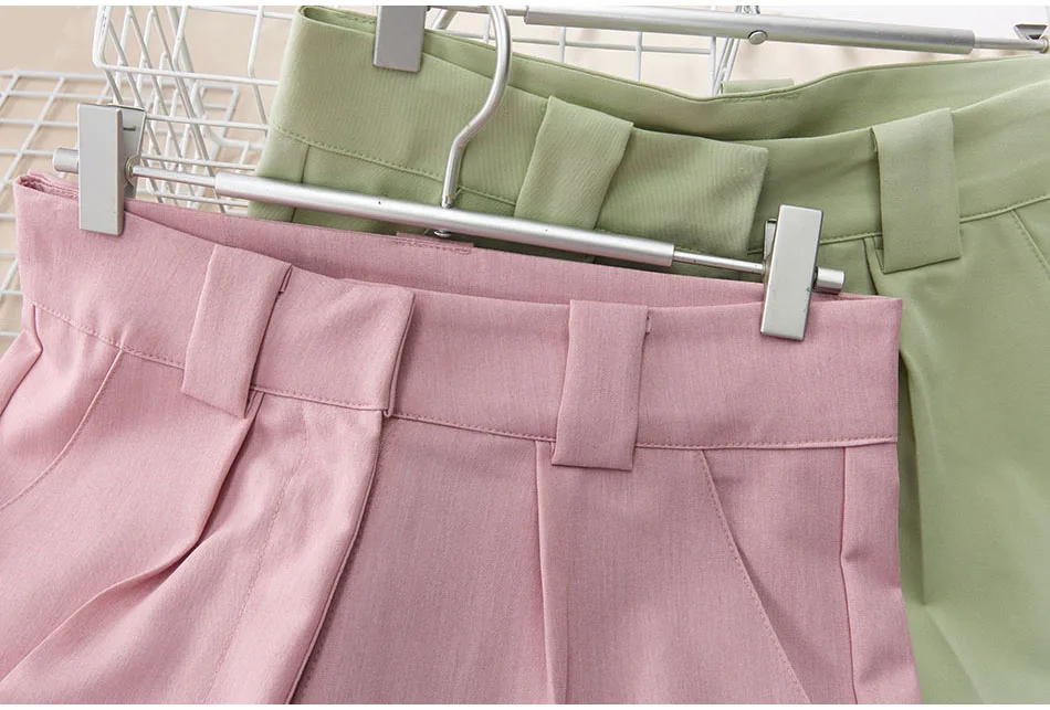 Summer Women's Shorts 2025 Casual Loose Wide Leg Long Shorts Pockets Office Solid Knee-length Oversize Shorts for Women