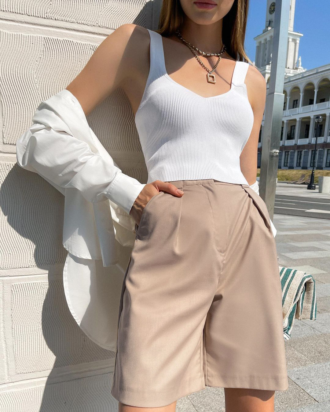 Summer Women's Shorts 2025 Casual Loose Wide Leg Long Shorts Pockets Office Solid Knee-length Oversize Shorts for Women