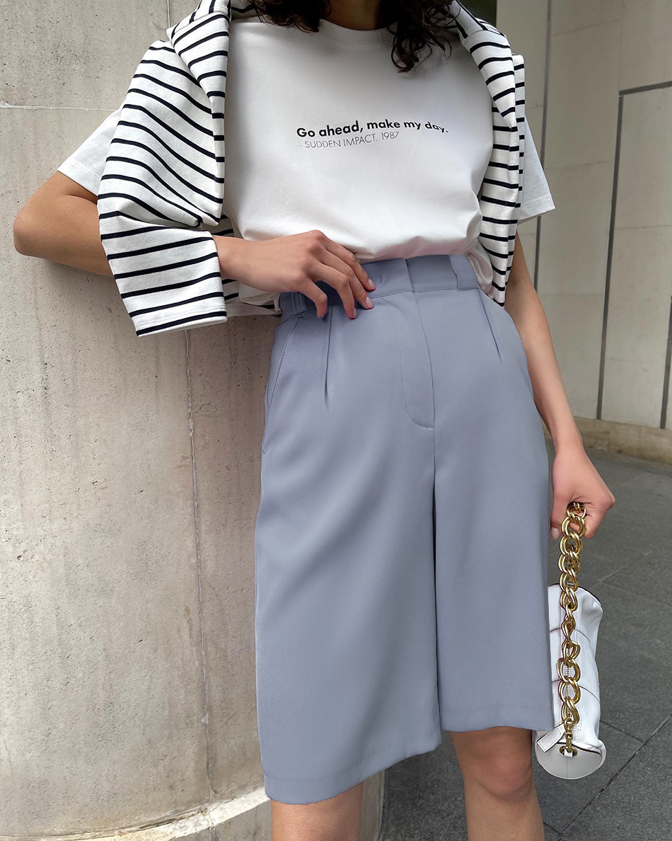 Summer Women's Shorts 2025 Casual Loose Wide Leg Long Shorts Pockets Office Solid Knee-length Oversize Shorts for Women