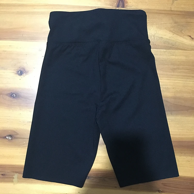 BIVIGAOS Summer Sharkskin Biker Shorts Women's Stretch High Waist Knee Short Outside Bodybuilding Sexy Shorts Tide Sports Shorts