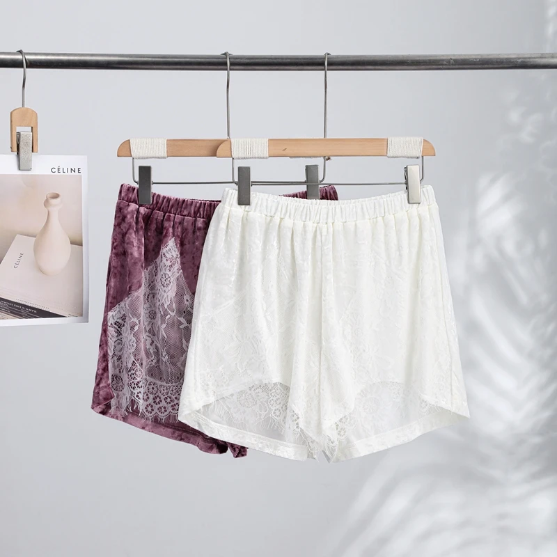 Sexy Lace High Waist Shorts Women Fashion Patchwork Loose All-match Party Short Pants Female 2026 Fashion Summer Bottom Lady