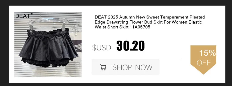 DEAT 2026 Autumn New Fashion Rhinestone Diagonal Hem Shorts Skirts For Women Elegant Versatile A-line Short Pant Female 11A05878