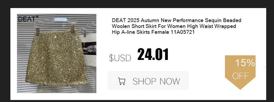 DEAT 2026 Autumn New Fashion Rhinestone Diagonal Hem Shorts Skirts For Women Elegant Versatile A-line Short Pant Female 11A05878
