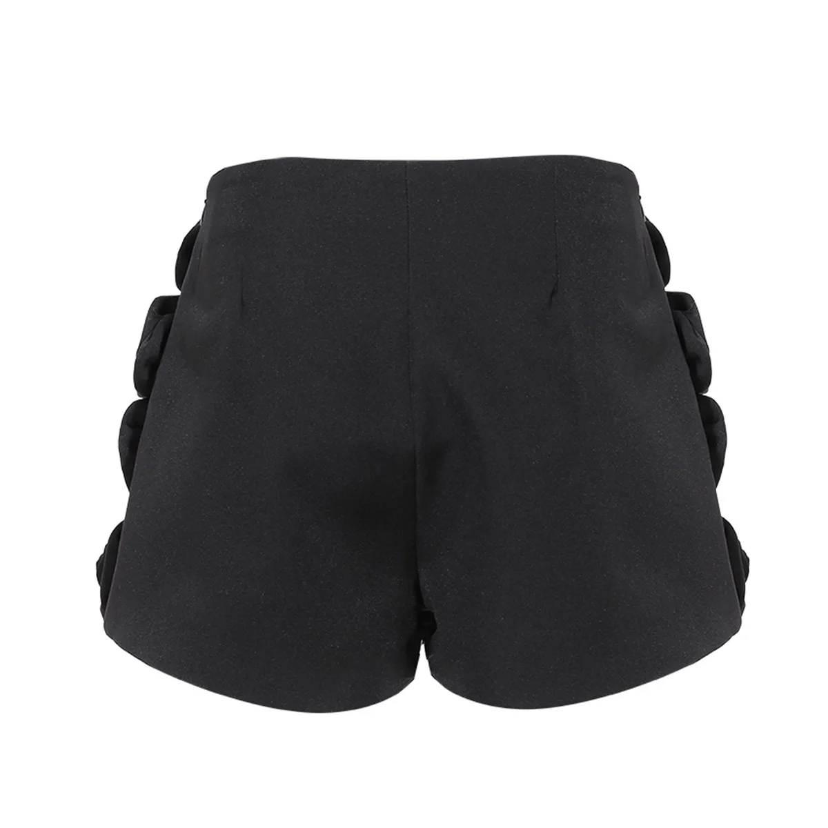 DEAT Fashion Three-dimensional Rose Flower Decoration Women's Shorts Mid Waist Red Mini Shorts Skirts Summer 2024 New 7AB3821