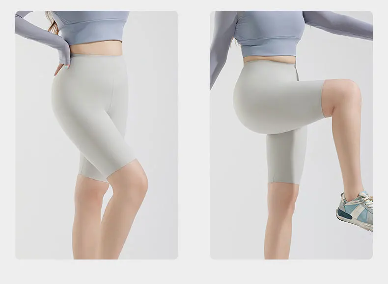 BIVIGAOS Summer Fat Girl Knee Length Cycling Shorts Women High Waist Tight Fit Shark Shorts Sports Yoga Biker Short Leggings