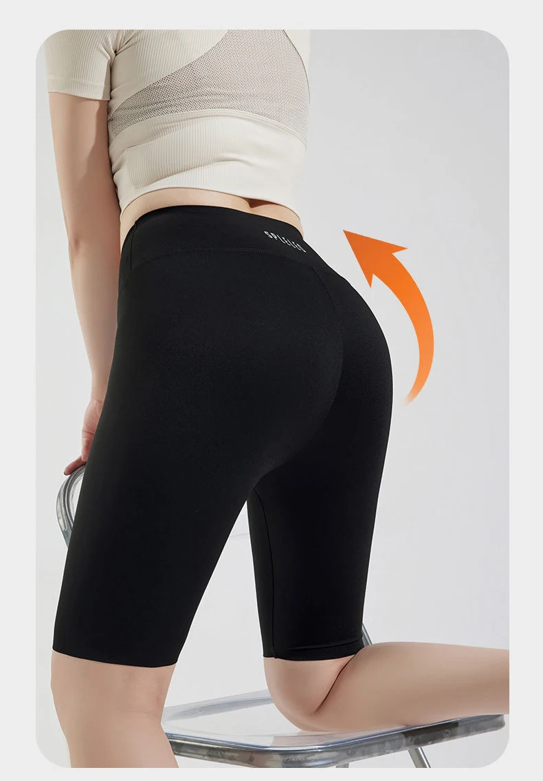 BIVIGAOS Summer Fat Girl Knee Length Cycling Shorts Women High Waist Tight Fit Shark Shorts Sports Yoga Biker Short Leggings
