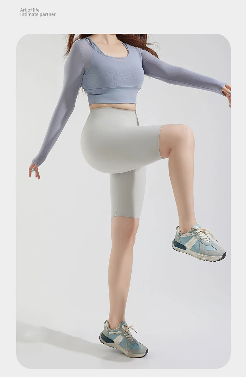 BIVIGAOS Summer Fat Girl Knee Length Cycling Shorts Women High Waist Tight Fit Shark Shorts Sports Yoga Biker Short Leggings