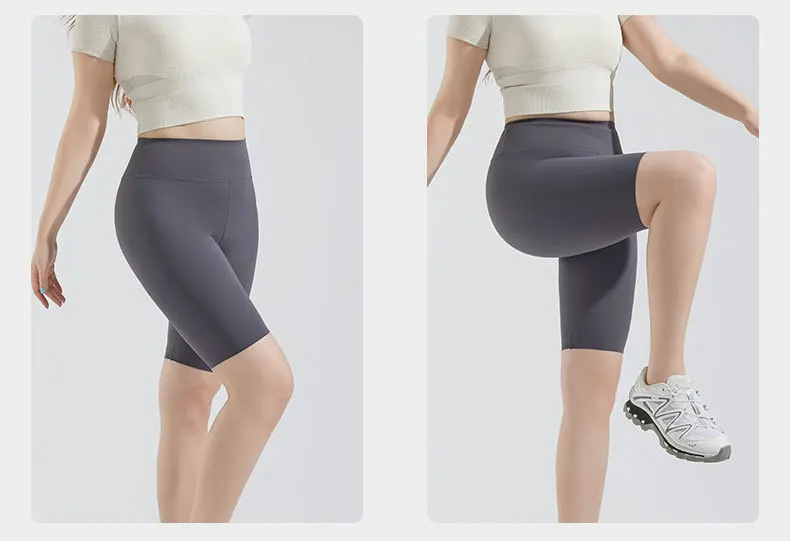 BIVIGAOS Summer Fat Girl Knee Length Cycling Shorts Women High Waist Tight Fit Shark Shorts Sports Yoga Biker Short Leggings
