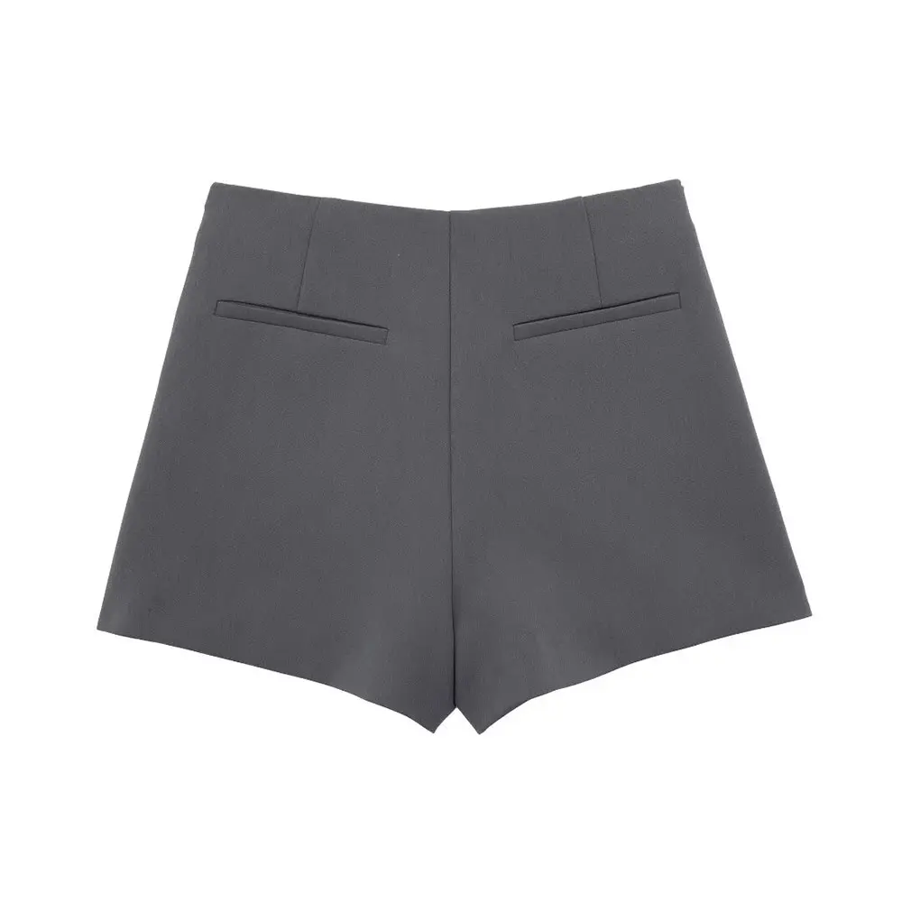 DUOPERI Women Fashion Solid Bandage Mini Skirt Shorts High Waist Female Chic Lady Casual Skort Culottes