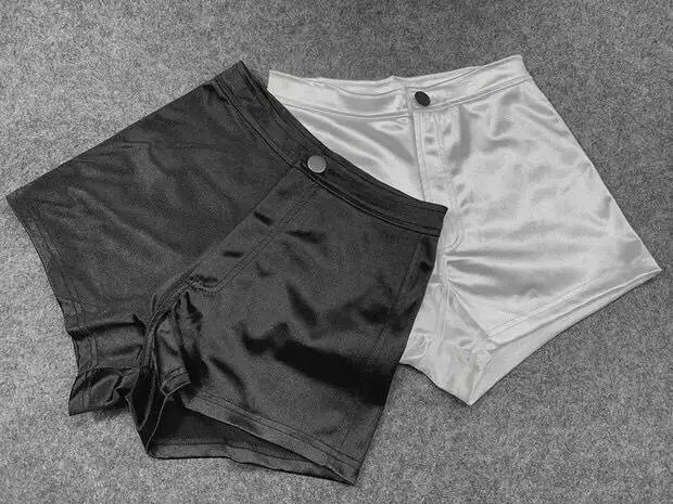Summer Spring Glossy Sexy Plus Size Women Shorts Casual Zipper Dance Stage High Waist Tight Bottoms