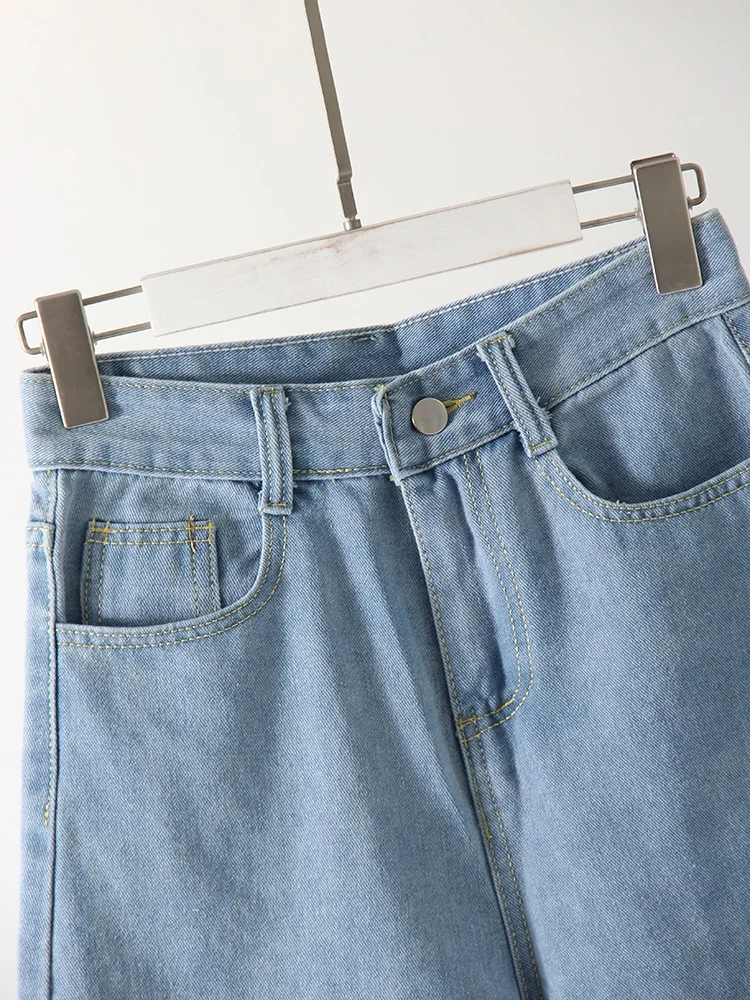 High Waist Long Denim Shorts For Women Summer 2025 Straight Short Jeans Streetwear Slim Women Jeans Denim Pants Jean Shorts