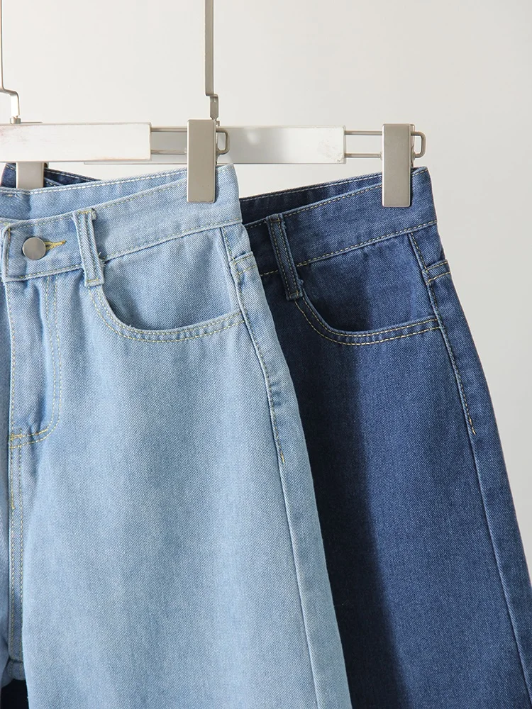 High Waist Long Denim Shorts For Women Summer 2025 Straight Short Jeans Streetwear Slim Women Jeans Denim Pants Jean Shorts