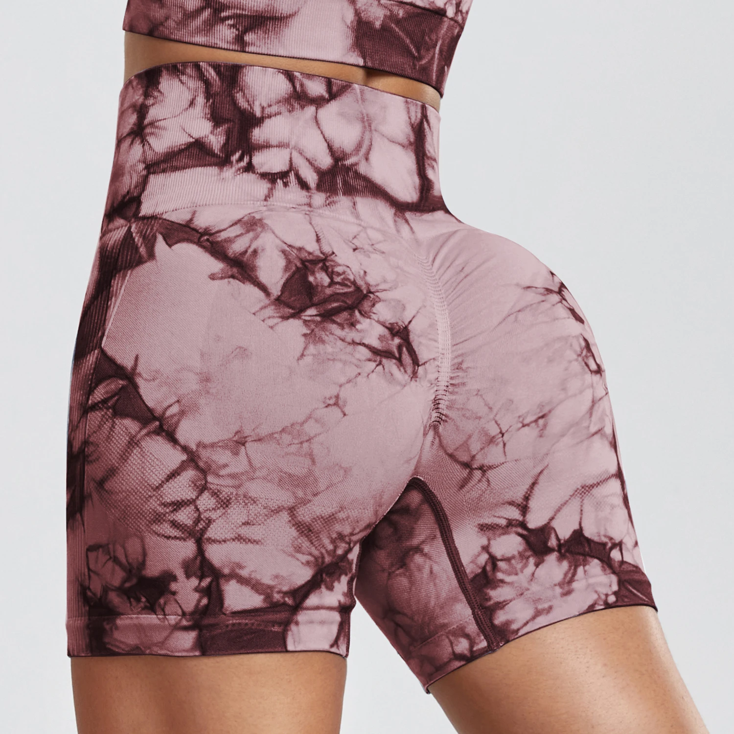 TieDye Sexy Gym Summer Shorts Woman Casual High Waist Outdoors Sport Seamless Shorts Push Up Fitness
