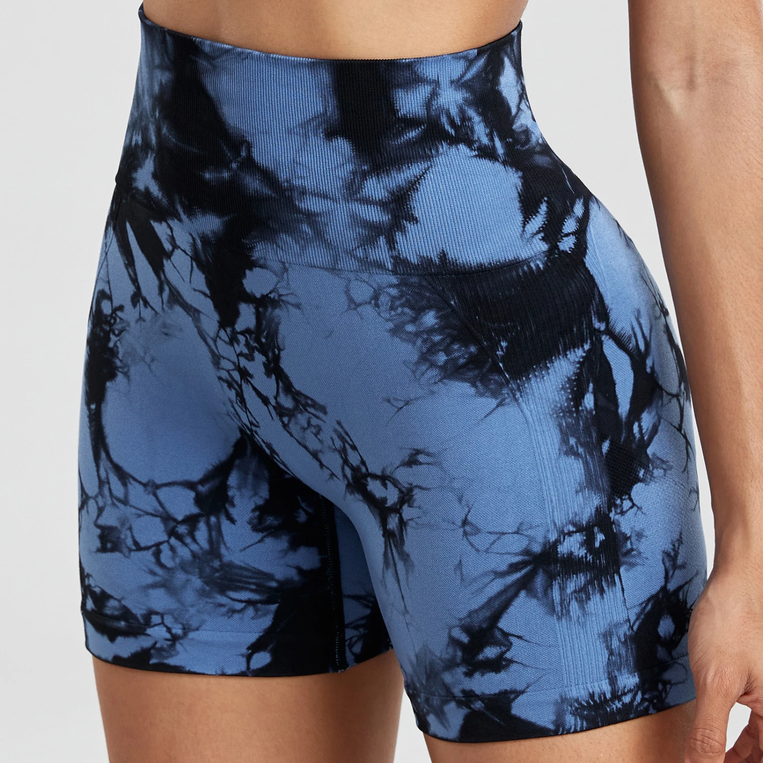 TieDye Sexy Gym Summer Shorts Woman Casual High Waist Outdoors Sport Seamless Shorts Push Up Fitness