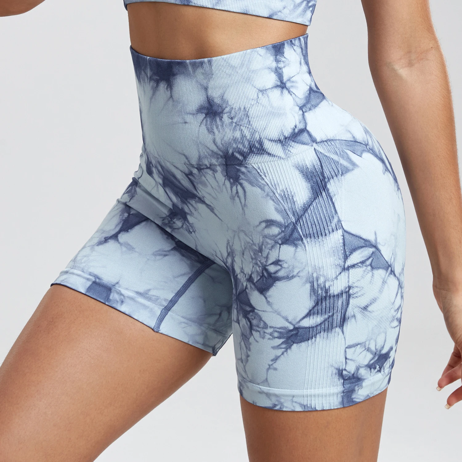 TieDye Sexy Gym Summer Shorts Woman Casual High Waist Outdoors Sport Seamless Shorts Push Up Fitness