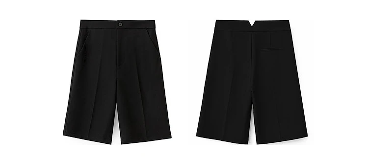 Amii Women's Shorts 2026 Summer New Office Casual Mid-Length Straight Leg Pants Versatile Knee Length Shorts for Women 12622021s