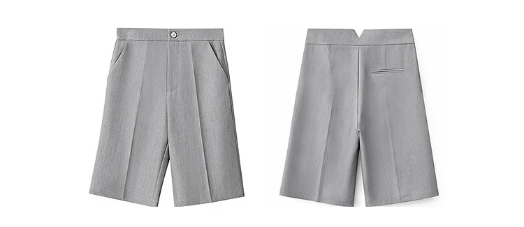Amii Women's Shorts 2026 Summer New Office Casual Mid-Length Straight Leg Pants Versatile Knee Length Shorts for Women 12622021s
