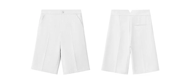 Amii Women's Shorts 2026 Summer New Office Casual Mid-Length Straight Leg Pants Versatile Knee Length Shorts for Women 12622021s