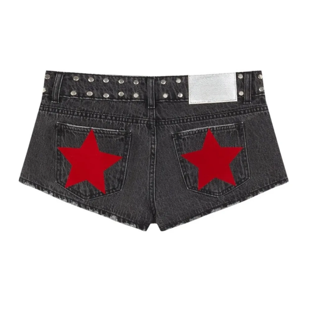 HLJ&GG Y2k Star Denim Shorts for Women Street Fashion Jeans Hot Shorts Loose Fashion Star Print Women Denim Shorts Bottoms 2026