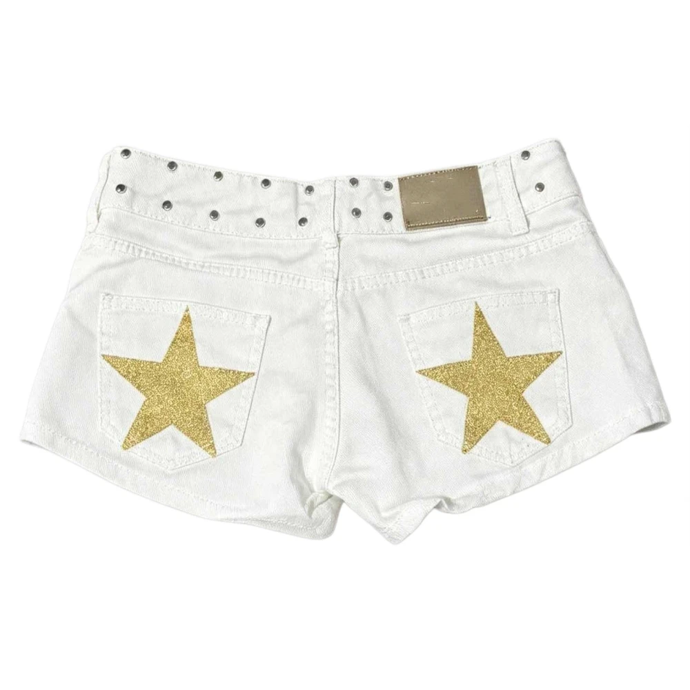 HLJ&GG Y2k Star Denim Shorts for Women Street Fashion Jeans Hot Shorts Loose Fashion Star Print Women Denim Shorts Bottoms 2026
