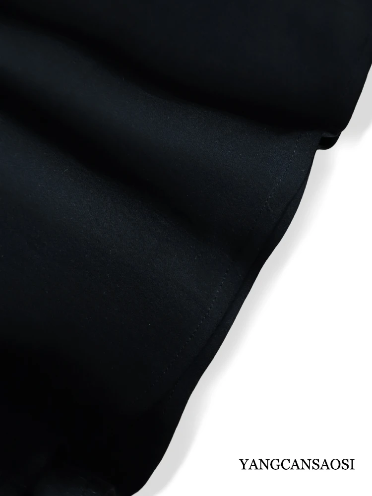2026 Women's Casual Summer New 100% Natural Mulberry Silk Crepe De Chine Elastic Waist Black Skin Friendly Shorts