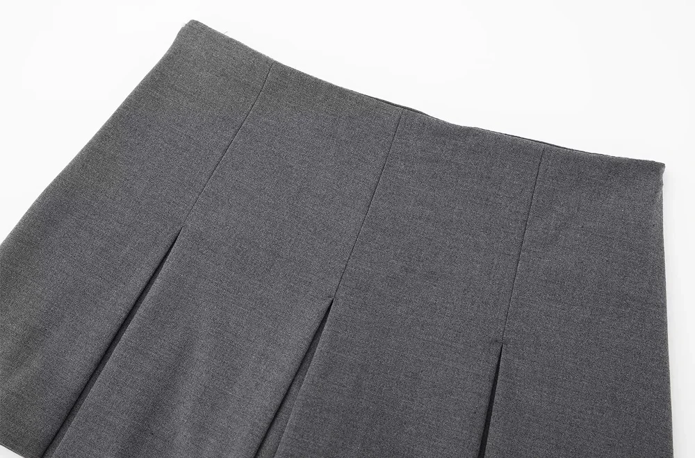 MUJER Pleated Skirt Shorts for Women Black High Waist Female Shorts Summer Basic Mini Shorts Women Streetwear Skort for Women
